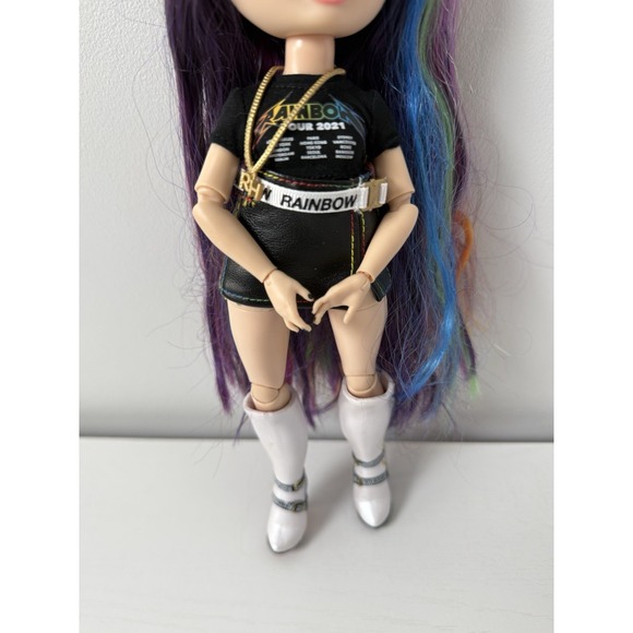 Rainbow High RH Rockstar Lyric Lucas Fashion Doll White Boots Outfit‎ 11" 2021 - Picture 4 of 7